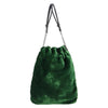 Secondhand Prada Beads Pouch Green Velvet Accessories