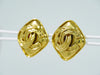 Secondhand Chanel Vintage CC Diamond Shape Clips-On Earrings Gold-Plated