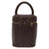Secondhand Chanel Vanity pouch Brown Leather Bags