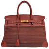 Hermes Birkin Handbag Red Crinoline Taurillon Clémence