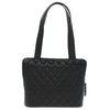Chanel Vintage CC Zip Around Shoulder Bag Quilted Caviar