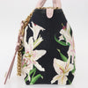 Dolce & Gabbana Capri Tote Printed Canvas with Lizard Embossed Leather