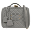 Secondhand Chanel Filigree Vanity Case Quilted Caviar