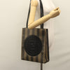 Fendi Vintage Logo Stamp Tote Pequin Coated Canvas