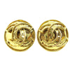 Secondhand Chanel CC Button Clip-On Earrings