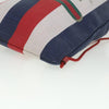 Gucci Logo Drawstring Backpack Striped Canvas