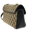 Gucci GG Marmont Flap Bag Diagonal Quilted GG Canvas with Leather