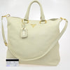 Secondhand Prada Side Zip Convertible Shopper Tote Vitello Daino