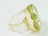 Secondhand Chanel Clover Ring Green Plastic Jewelry