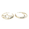 Secondhand Christian Dior J'Adior Moon Star Hoop Earrings
