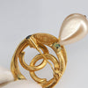Secondhand Chanel CC Coco Brooch Metal with Faux Pearls and Crystals