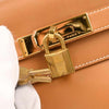 Hermes Kelly Handbag Brown Chamonix with Gold Hardware