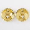Secondhand Chanel Vintage CC Quilted Round Button Clip-On Earrings