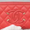 Secondhand Chanel Filigree Zip Around Wallet Quilted Caviar
