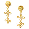 Chanel Vintage CC Round Drop Clip-On Earrings Metal