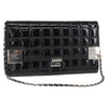 Chanel Chocolate Bar Chain Clutch Quilted Patent