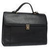 Burberry Convertible Briefcase Leather with London Check Coated Canvas