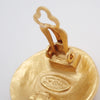 Chanel Vintage CC Round Button Clip-On Earrings Metal