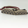Gucci Vintage Double Belt Bag GG Canvas with Leather