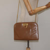 Salvatore Ferragamo Vintage Gancini Chain Shoulder Bag Leather