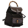 Secondhand Gucci Vintage Bamboo Backpack Nylon and