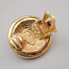Chanel Vintage CC Round Clip-On Earrings Metal
