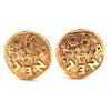Chanel Vintage Round CC Clip-On Earrings Metal
