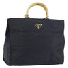 Secondhand Prada Metal Handles Tote Tessuto