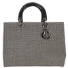 Christian Dior Vintage Lady Dior Bag Houndstooth Canvas