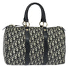 Christian Dior Vintage Trotter Boston Bag Diorissimo Canvas