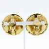 Secondhand Chanel Vintage CC Quilted Round Button Clip-On Earrings