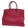 Hermes Birkin Handbag Purple Swift with Palladium Hardware