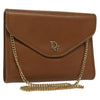 Secondhand Christian Dior CHAIN SHOULDER BAG LEATHER BROWN
