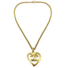 Chanel CC Heart Pendant Necklace Metal