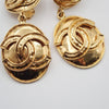 Secondhand Chanel Vintage CC Round Drop Clip-On Earrings