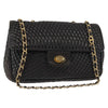 Bally Vintage Chain Shoulder Bag Quilted Leather