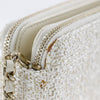 Secondhand Chanel Deauville Double Zip Clutch with Chain Raffia