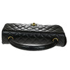 Chanel Vintage Twin Top Handle Flap Bag Quilted Lambskin