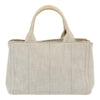 Prada Canapa Tote Rhinestone Embellished Canvas