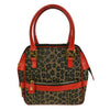 Fendi Vintage Convertible Bowling Bag Leopard Print Jacquard