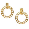 Secondhand Chanel Cut-Out CC Hoop Drop Clip-On Earrings