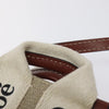 Chloe Woody Tote Canvas with Leather