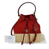 Secondhand Prada Drawstring Bucket bag Canvas and Wicker