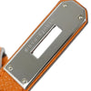 Secondhand Hermes Kelly Handbag Orange Togo with Palladium Hardware