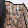 Burberry Convertible Briefcase Leather with London Check Coated Canvas