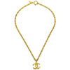 Chanel CC Pendant Necklace Metal