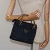 Secondhand Prada Metal Handles Tote Tessuto