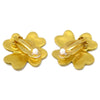 Secondhand Chanel Vintage CC Clover Clip-On Earrings