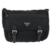 Secondhand Prada Double Buckle Flap Messenger Bag Tessuto