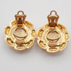 Secondhand Chanel Vintage Round Clip-On Earrings Metal with Faux